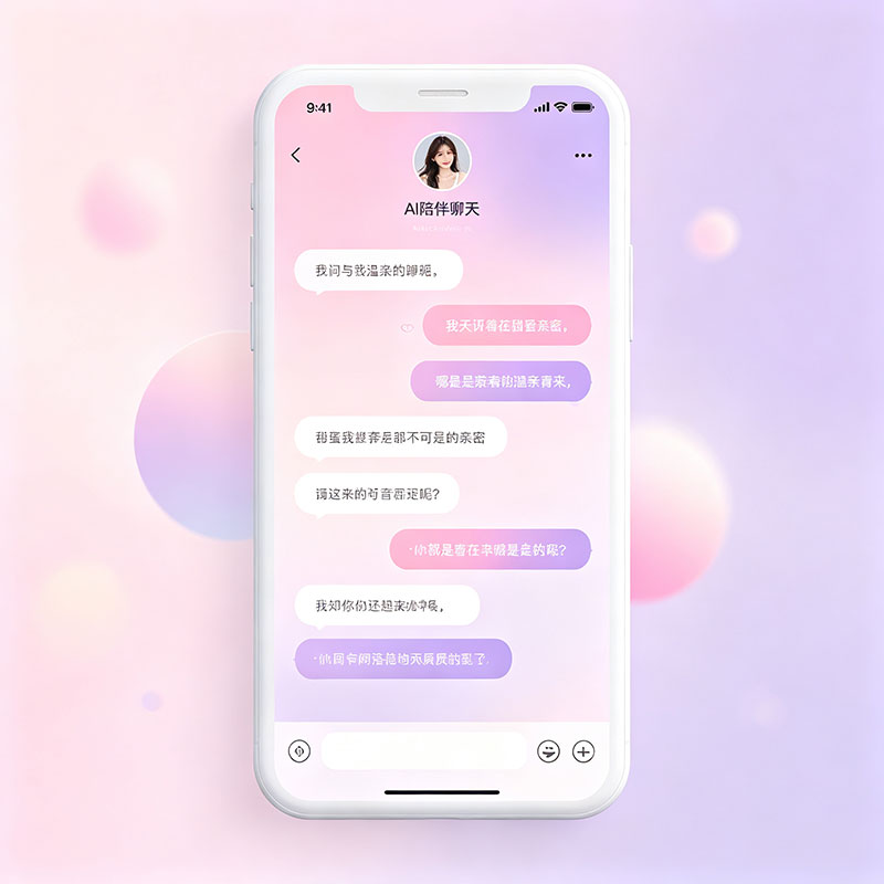 tofai AI恋爱陪伴App手机聊天界面展示图